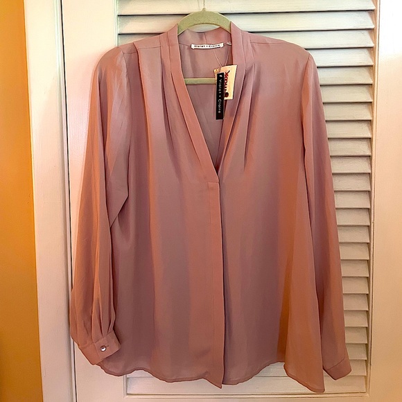 Violet & Claire Tops - VIOLET & CLAIRE | mauve blouse xl NWT